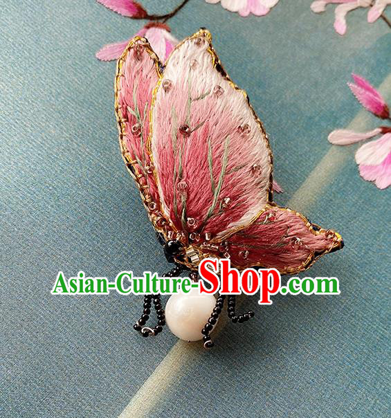 China Traditional Embroidered Butterfly Brooch Classical Cheongsam Accessories China Traditional Embroidered Butterfly Brooch Classical Cheongsam Accessories
