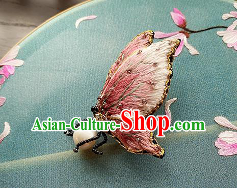 China Traditional Embroidered Butterfly Brooch Classical Cheongsam Accessories China Traditional Embroidered Butterfly Brooch Classical Cheongsam Accessories