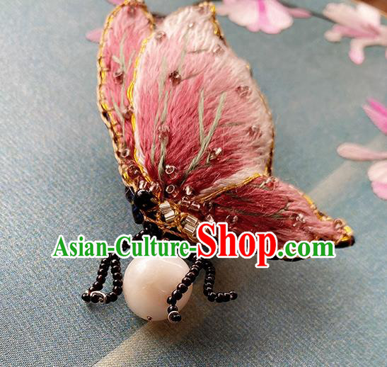 China Traditional Embroidered Butterfly Brooch Classical Cheongsam Accessories China Traditional Embroidered Butterfly Brooch Classical Cheongsam Accessories