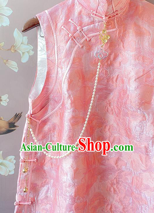 China Classical Cheongsam Pearls Tassel Pendant Traditional Brooch Accessories China Classical Cheongsam Pearls Tassel Pendant Traditional Brooch Accessories