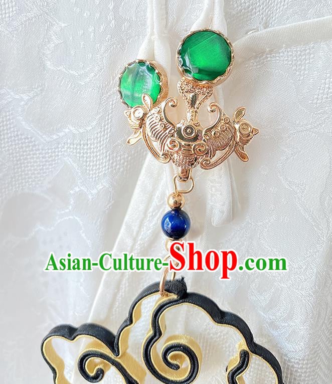 China Traditional Tassel Pendant Cheongsam Accessories Classical Silk Cloud Brooch China Traditional Tassel Pendant Cheongsam Accessories Classical Silk Cloud Brooch