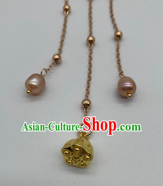 China Handmade Golden Tassel Brooch National Women Accessories Cheongsam Pendant China Handmade Golden Tassel Brooch National Women Accessories Cheongsam Pendant