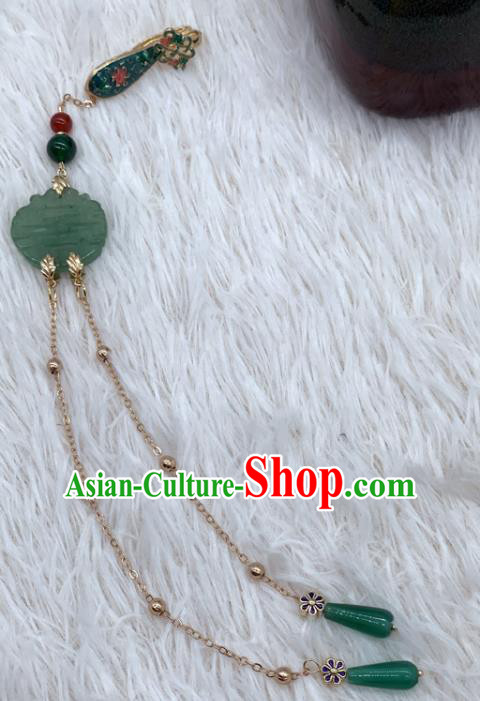 China Handmade Aventurine Brooch National Women Accessories Cheongsam Tassel Pendant China Handmade Aventurine Brooch National Women Accessories Cheongsam Tassel Pendant