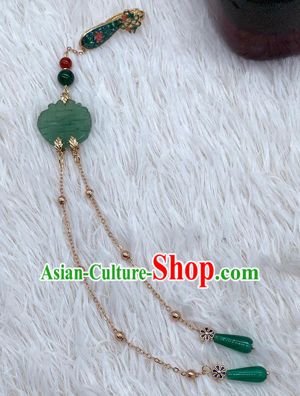 China Handmade Aventurine Brooch National Women Accessories Cheongsam Tassel Pendant China Handmade Aventurine Brooch National Women Accessories Cheongsam Tassel Pendant