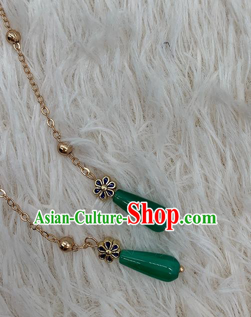 China Handmade Aventurine Brooch National Women Accessories Cheongsam Tassel Pendant China Handmade Aventurine Brooch National Women Accessories Cheongsam Tassel Pendant
