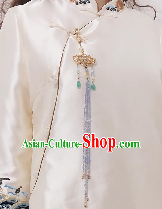 China Cheongsam Beads Tassel Pendant Handmade Brooch National Women Accessories China Cheongsam Beads Tassel Pendant Handmade Brooch National Women Accessories