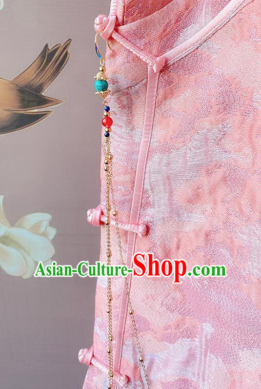 China Traditional Cheongsam Brooch Accessories Classical Golden Tassel Pendant China Traditional Cheongsam Brooch Accessories Classical Golden Tassel Pendant