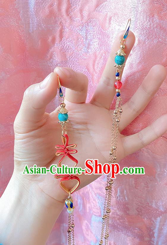 China Traditional Cheongsam Brooch Accessories Classical Golden Tassel Pendant China Traditional Cheongsam Brooch Accessories Classical Golden Tassel Pendant