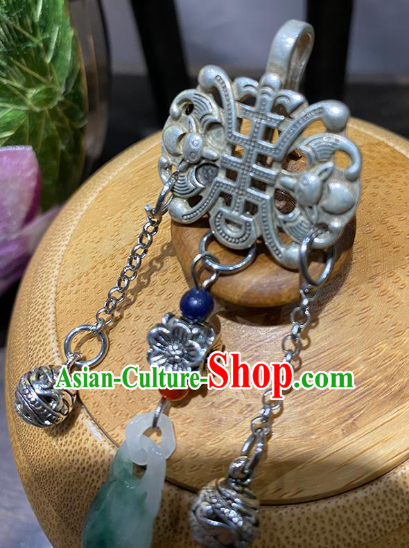 China Jade Vase Collar Button Traditional Cheongsam Accessories Classical Cupronickel Brooch China Jade Vase Collar Button Traditional Cheongsam Accessories Classical Cupronickel Brooch