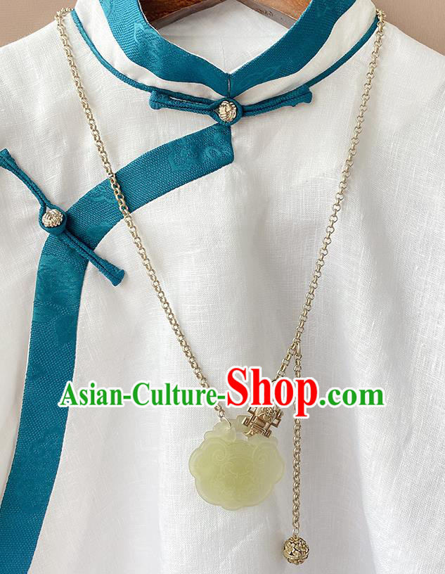 China Handmade Jewelry Accessories Traditional Hanfu Jade Necklace China Handmade Jewelry Accessories Traditional Hanfu Jade Necklace