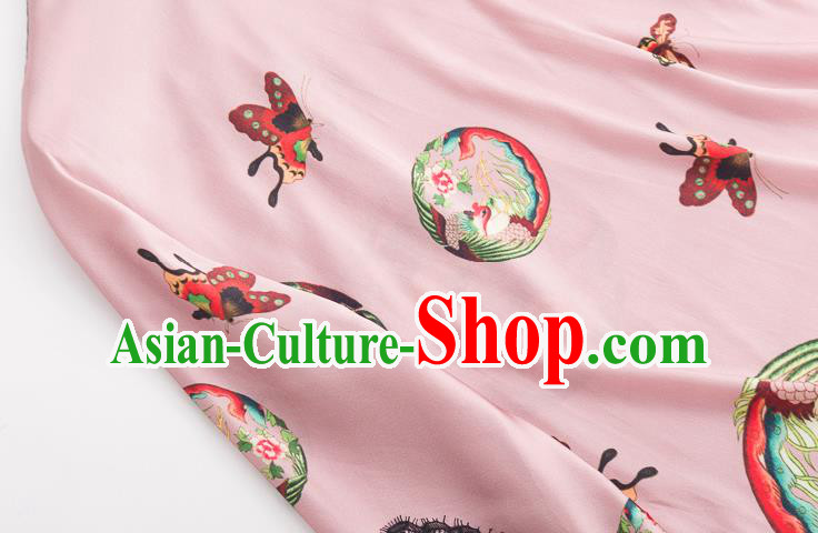 Chinese Traditional Embroidered Phoenix Pink Shirt Tang Suit Upper Outer Garment Costume Classical Blouse Chinese Traditional Embroidered Phoenix Pink Shirt Tang Suit Upper Outer Garment Costume Classical Blouse