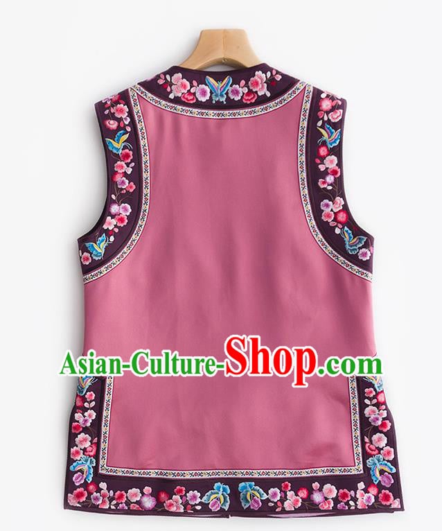 Chinese Embroidered Waistcoat Traditional Qing Dynasty Costume Classical Tang Suit Vest Chinese Embroidered Waistcoat Traditional Qing Dynasty Costume Classical Tang Suit Vest