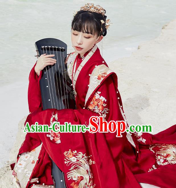 China Ancient Wedding Embroidered Costumes Traditional Ming Dynasty Bride Hanfu Clothing Complete Set China Ancient Wedding Embroidered Costumes Traditional Ming Dynasty Bride Hanfu Clothing Complete Set