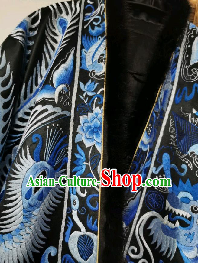 China Tang Suit Cotton Padded Jacket National Winter Coat Traditional Embroidered Costume China Tang Suit Cotton Padded Jacket National Winter Coat Traditional Embroidered Costume