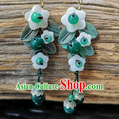 China Handmade Plum Blossom Earrings National Ear Accessories