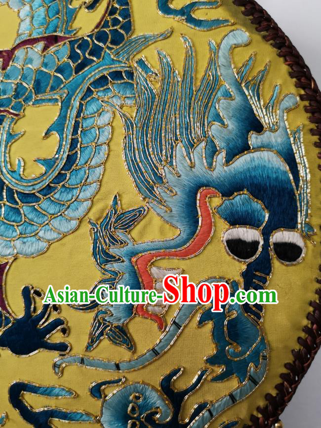 Handmade China National Royalblue Tassel Rattan Accessories Traditional Embroidered Dragon Pendant Handmade China National Royalblue Tassel Rattan Accessories Traditional Embroidered Dragon Pendant