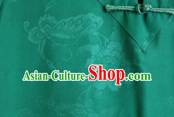 Chinese Green Satin Qipao Dress Traditional Women Robe Clothing National Cheongsam Chinese Green Satin Qipao Dress Traditional Women Robe Clothing National Cheongsam