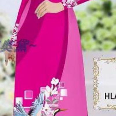 Traditional Vietnamese Printing Magnolia Crane Rosy Ao Dai Qipao Dress and Pants Asian Vietnam Stage Show Cheongsam Costumes