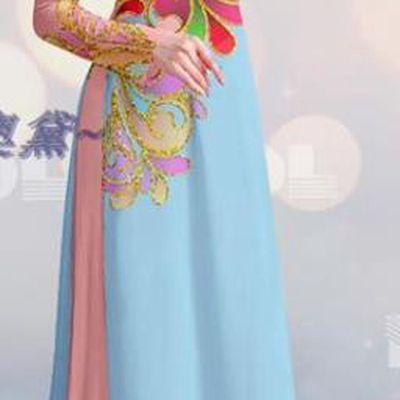 Custom Asian Cheongsam Traditional Vietnamese Qipao Dress with Pants Vietnam Costume Bride Ao Dai Uniforms