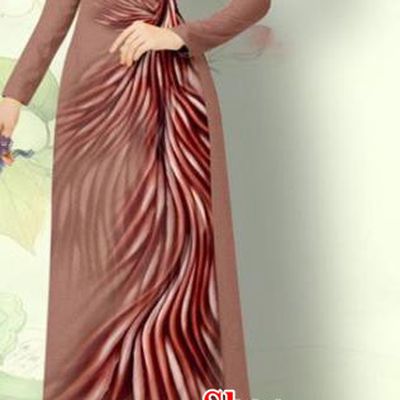 Custom Brown Dress Costume Vietnamese Traditional Bride Uniforms Asian Vietnam Ao Dai Qipao with Pants
