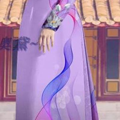 Custom Vietnam Ao Dai Dress Beauty Costume Traditional Printing Cheongsam with Pants Asian Vietnamese Violet Clothing