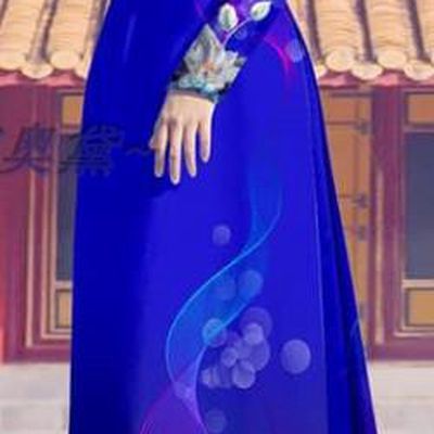 Vietnam Bride Printing Royalblue Cheongsam with Pants Custom Traditional Clothing Asian Vietnamese Ao Dai Dress Costume