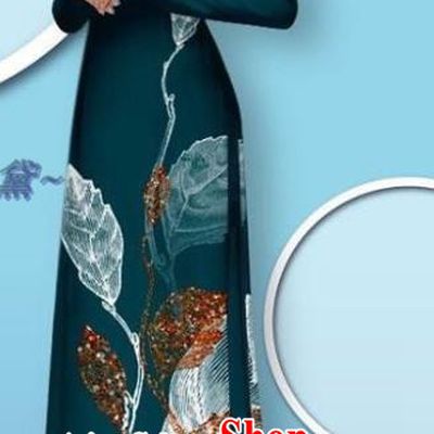 Vietnamese Traditional Navy Blue Long Dress with Pants Custom Vietnam Female Ao Dai Uniforms Cheongsam Asian Bride Costume