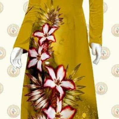 Vietnam Traditional Fashion Vietnamese Civilian Women Yellow Ao Dai Clothing Classical Qipao Dress with Pants Oriental Cheongsam