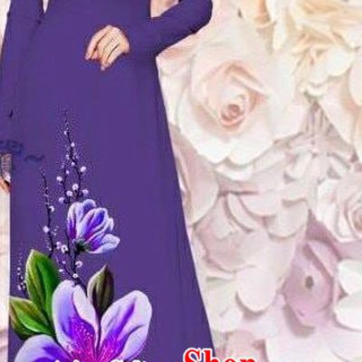 Asian Vietnamese Stage Show Purple Qipao Custom Vietnam Classical Cheongsam with Pants Traditional Ao Dai Dress Women Clothing