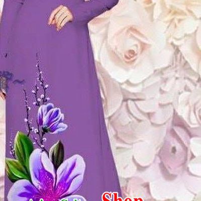 Custom Violet Qipao Vietnam Classical Cheongsam with Pants Traditional Ao Dai Dress Asian Vietnamese Women Clothing