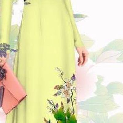 Custom Vietnam Costumes Women Qipao with Pants Traditional Cheongsam Asian Vietnamese Light Yellow Ao Dai Dress Two Pieces Set