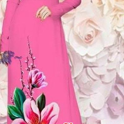 Traditional Vietnamese Women Clothing Asian Vietnam Custom Qipao with Pants Classical Printing Cheongsam Pink Ao Dai Dress