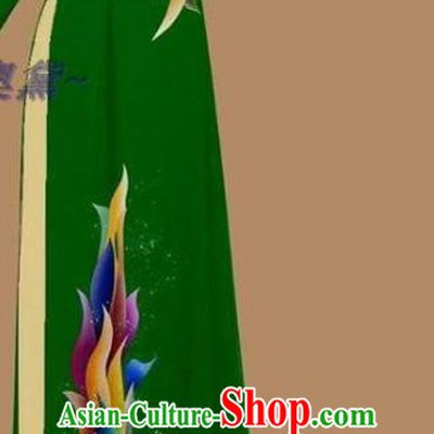 Traditional Green Dress Custom Women Qipao with Pants Asian Bride Fashion Vietnamese Ao Dai Clothing Vietnam Cheongsam