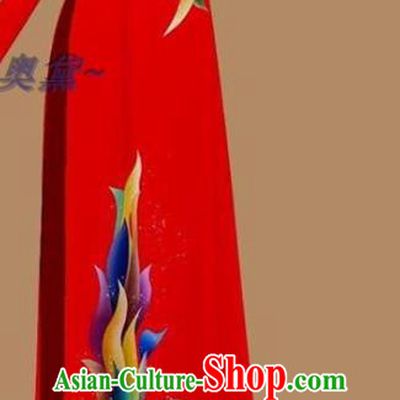 Asian Cheongsam Vietnamese Bride Dress Vietnam Women Qipao with Pants Traditional Custom Clothing Red Ao Dai Dress