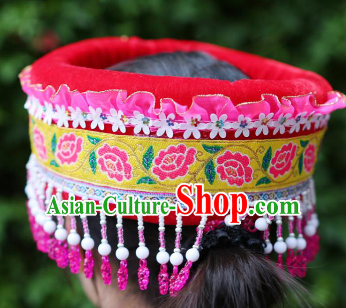 Best Chinese Miao Nationality Headwear Top Quality China Ethnic Women Hat Best Chinese Miao Nationality Headwear Top Quality China Ethnic Women Hat