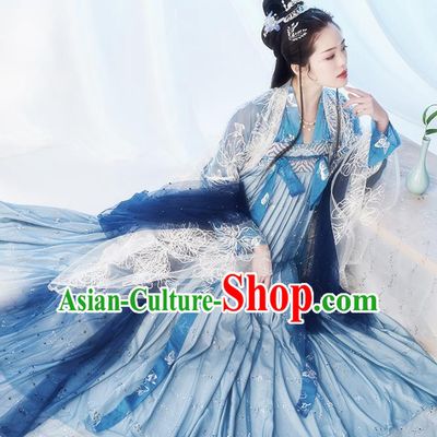 Chinese Drama Ancient Goddess Hanfu Dress Traditional Tang Dynasty Court Women Costumes Cape Blouse and Dress Full Set