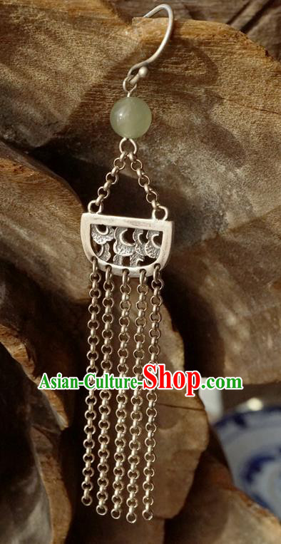 Top Grade Chinese Silver Tassel Earrings Traditional Handmade Ear Jewelry Accessories Top Grade Chinese Silver Tassel Earrings Traditional Handmade Ear Jewelry Accessories