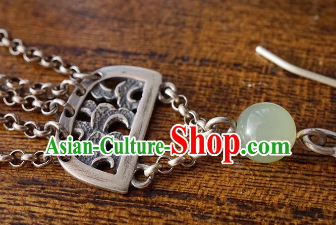 Top Grade Chinese Silver Tassel Earrings Traditional Handmade Ear Jewelry Accessories Top Grade Chinese Silver Tassel Earrings Traditional Handmade Ear Jewelry Accessories