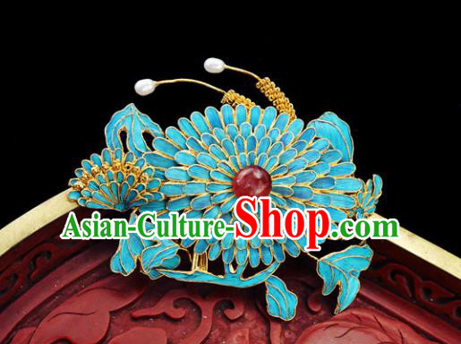 China Classical Qing Dynasty Brooch Traditional Handmade Court Cloisonne Chrysanthemum Breastpin China Classical Qing Dynasty Brooch Traditional Handmade Court Cloisonne Chrysanthemum Breastpin