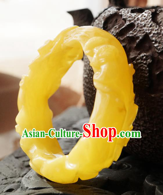 Chinese Traditional Carving Beeswax Bangle Accessories Ancient Princess Bracelet Jewelry Chinese Traditional Carving Beeswax Bangle Accessories Ancient Princess Bracelet Jewelry