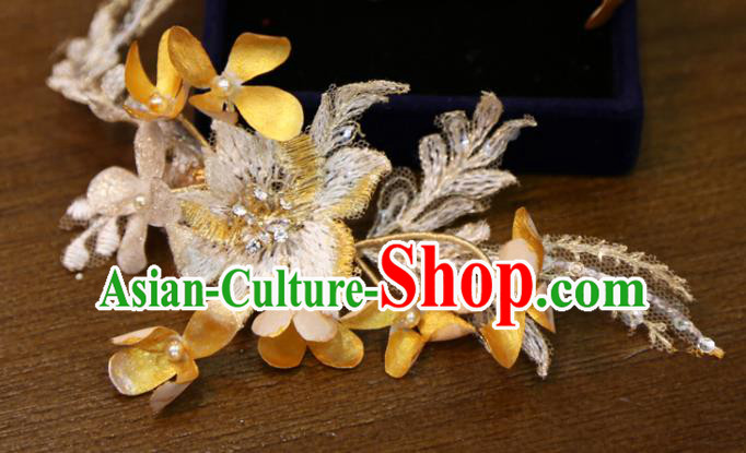 Chinese Classical Embroidered Flower Hair Sticks Hair Accessories Traditional Wedding Hairpins Chinese Classical Embroidered Flower Hair Sticks Hair Accessories Traditional Wedding Hairpins