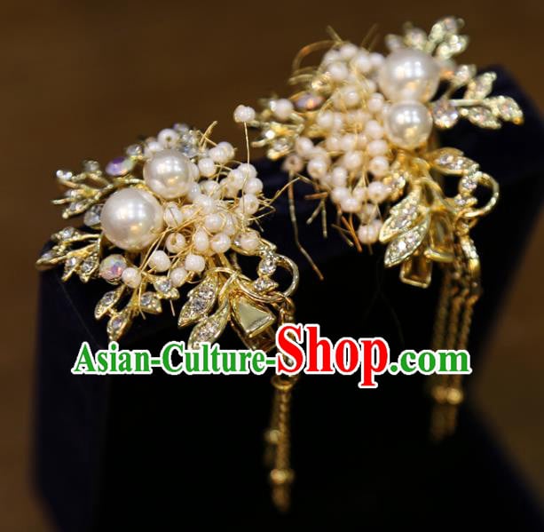 Chinese Wedding Golden Hair Sticks Classical Hair Accessories Traditional Xiuhe Suit Hairpins Chinese Wedding Golden Hair Sticks Classical Hair Accessories Traditional Xiuhe Suit Hairpins