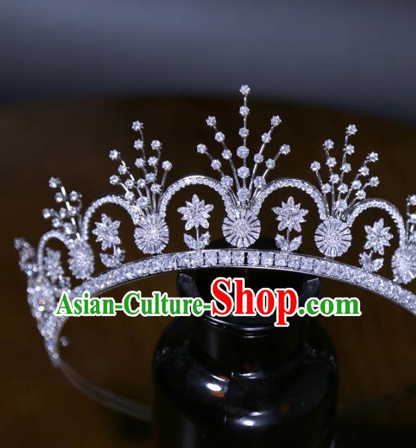 Top Grade Zircon Accessories Europe Princess Wedding Hair Jewelry Handmade Royal Crown Top Grade Zircon Accessories Europe Princess Wedding Hair Jewelry Handmade Royal Crown