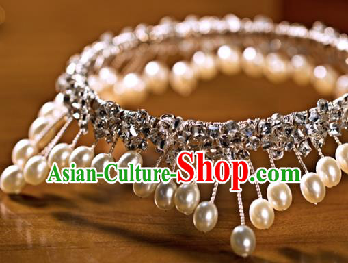 Top Grade Bride Accessories Europe Princess Handmade Royal Crown Wedding Hair Jewelry