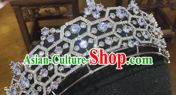 Top Handmade Wedding Zircon Royal Crown Bride Accessories Europe Princess Hair Jewelry Top Handmade Wedding Zircon Royal Crown Bride Accessories Europe Princess Hair Jewelry