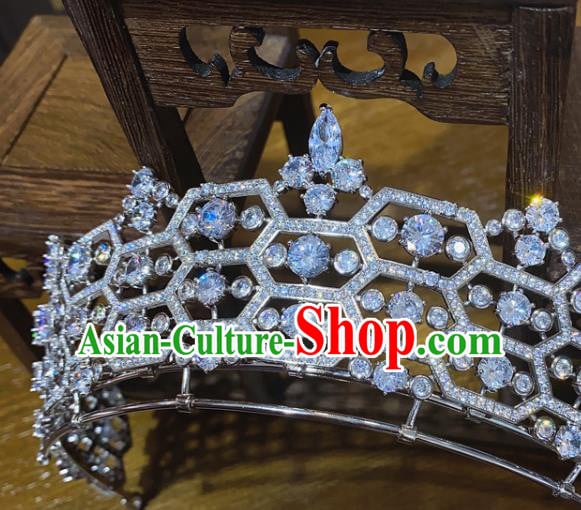 Top Handmade Wedding Zircon Royal Crown Bride Accessories Europe Princess Hair Jewelry Top Handmade Wedding Zircon Royal Crown Bride Accessories Europe Princess Hair Jewelry