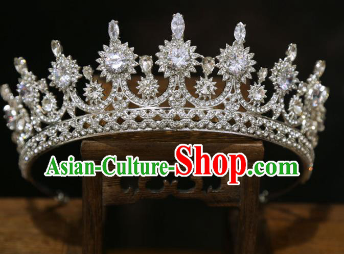 Top Europe Princess Hair Jewelry Handmade Bride Accessories Wedding Zircon Royal Crown Top Europe Princess Hair Jewelry Handmade Bride Accessories Wedding Zircon Royal Crown