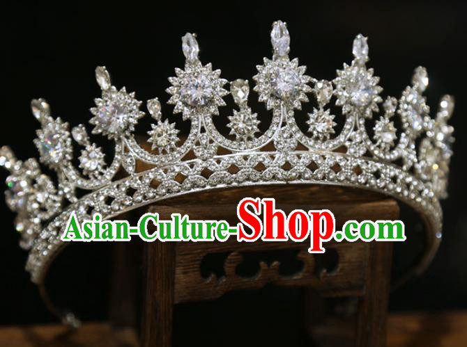 Top Europe Princess Hair Jewelry Handmade Bride Accessories Wedding Zircon Royal Crown Top Europe Princess Hair Jewelry Handmade Bride Accessories Wedding Zircon Royal Crown