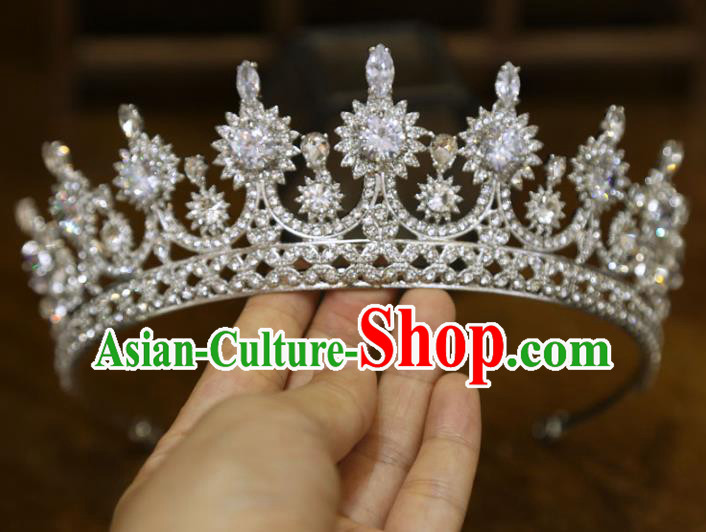 Top Europe Princess Hair Jewelry Handmade Bride Accessories Wedding Zircon Royal Crown Top Europe Princess Hair Jewelry Handmade Bride Accessories Wedding Zircon Royal Crown