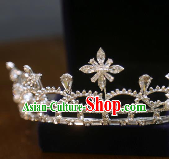 Top Handmade Bride Accessories Wedding Zircon Royal Crown Europe Princess Crystal Hair Jewelry Top Handmade Bride Accessories Wedding Zircon Royal Crown Europe Princess Crystal Hair Jewelry